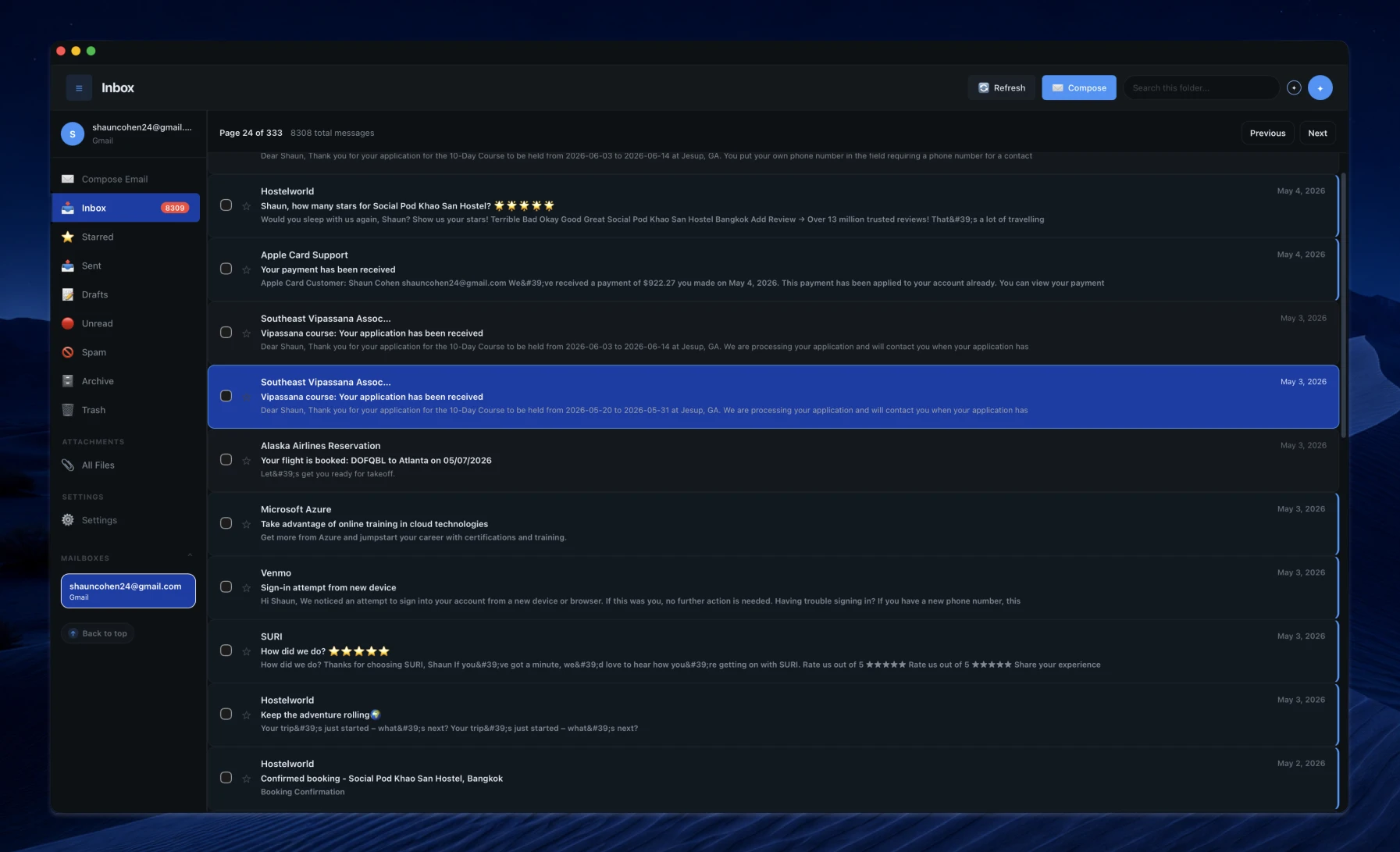 BlindBox composer and feedback cues confirming mail actions with clear spoken and audible responses.